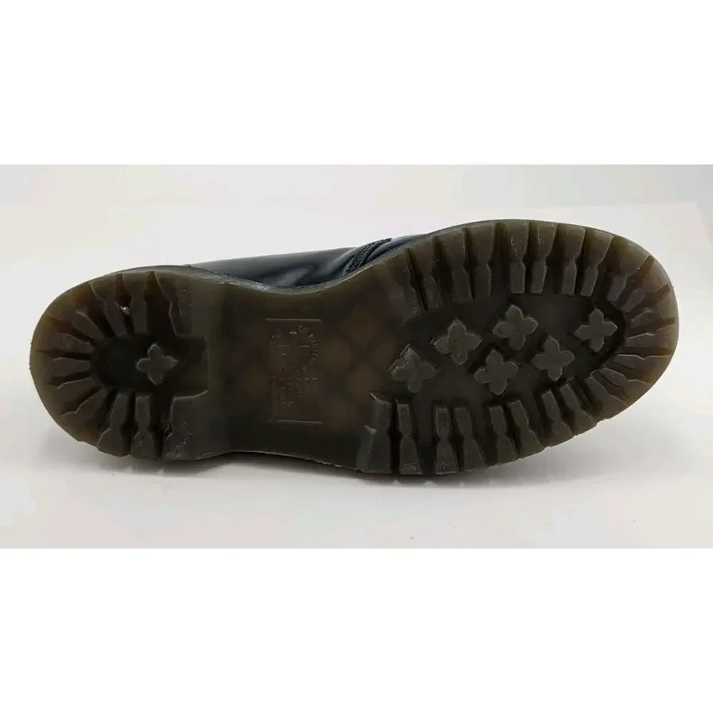 Dr. Martens Ramsey Smooth Leather Creepers Black/White Interlace Size 7 Mens/8 W